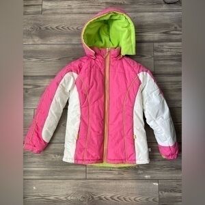 ROTHSCHILD Girl’s Winter Coat Size L (14) W/ Embroidered Snowflakes